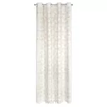 Zasłona na przelotkach 140x250 MARIGOLD zaciemniająca biała ze złotym nadrukiem liści lilii wodnej - 15