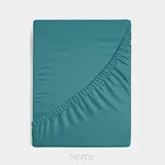 Prześcieradło z satyny bawełnianej z gumką NOVA 3 turkusowe 100x200 - 3