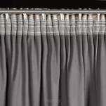 Zasłona na taśmie 140x270 RENIA welwetowa stalowa z szampańskim przecieranym wzorem - 9