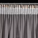 Zasłona na taśmie 140x270 RENIA welwetowa stalowa z szampańskim przecieranym wzorem - 10