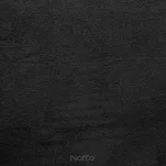 Zasłona na przelotkach 140x250 AURA welwetowa czarna jednokolorowa zdobiona w górnej części falbanami - 5