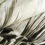 Pościel satynowa 140x200 SPRING 78 jasny beż brąz z wzorem roślinnym z kolekcji Classic - 5