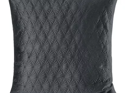 Poszewka welwetowa 45x45 jednokolorowa SID czarna z wytłaczanym wzorem