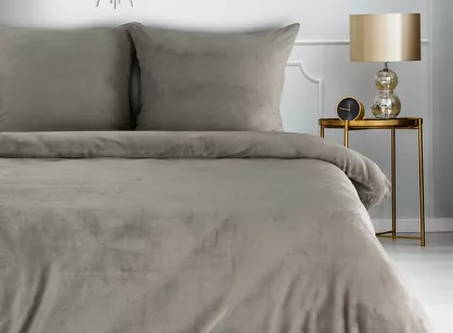 Pościel polarowa 160x200 FLANO 2 beżowa jednokolorowa z kolekcji NOVA Flano