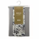 Obrus 140x220 z bieżnikiem 33x220 ANITA 3 jasny szary z kontrastowym wzorem botanicznym - 5