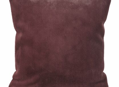 Poszewka futrzana 45x45 EMILIO bordowa z krótkim włosiem
