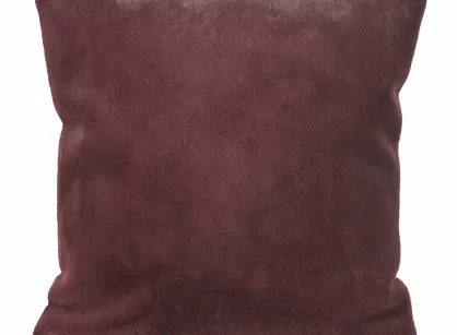 Poszewka futrzana 45x45 EMILIO bordowa z krótkim włosiem