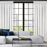 Firana na taśmie 140x270 ASTRA biała z szyfonu z szampańskim nieregularnym nadrukiem - 11