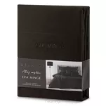 Pościel z makosatyny 160x200 ELEGANT 1G Eva Minge brązowa z ozdobną kantą i haftem - 7