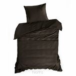 Pościel z makosatyny 160x200 ELEGANT 1G Eva Minge brązowa z ozdobną kantą i haftem - 6