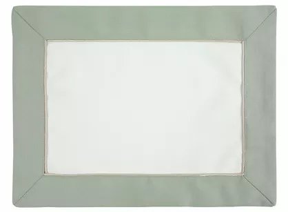 Serwetka elegancka 30x40 SYLVIA naturalna oliwkowa zdobiona beżową lamówką 4 szt.