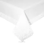 Obrus 140x220 NATALY biały zdobiony koronką - 2
