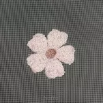 Firana na przelotkach 140x250 ELSA biała zdobiona dziecięcym różowym haftem - 3