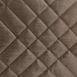 Narzuta welwetowa 170x210 RIA 6 brązowa przeszywana grubą nicią zdobiona wzorem geometrycznym - 4