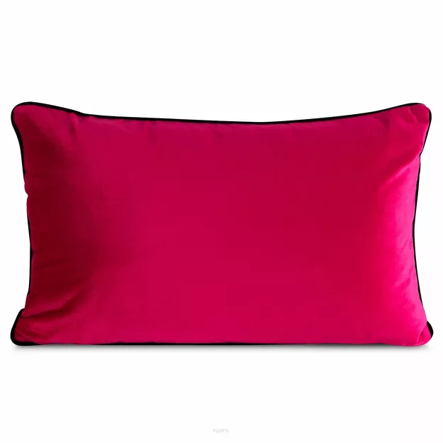 Poszewka welwetowa z wypełnieniem 30x50 GAJA 3 jednokolorowa amarantowa obszyta lamówką