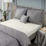 Prześcieradło z satyny bawełnianej z gumką NOVA 3 kremowe 140x200 - 6