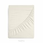 Prześcieradło z satyny bawełnianej z gumką NOVA 3 kremowe 140x200 - 3