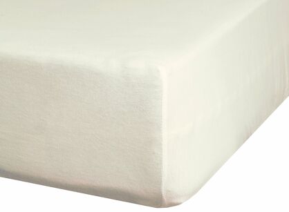 Prześcieradło z satyny bawełnianej z gumką NOVA 3 kremowe 140x200