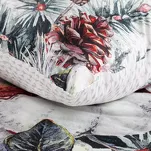 Pościel świąteczna 160x200 SNOW 1 biała szara z szyszkami z satyny bawełnianej - 3