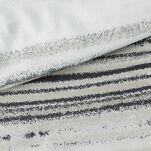 Pościel z mikrowłókna 140x200 VERANO 3 biała grafitowa wzór w pasy Design 91 - 4