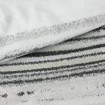 Pościel z mikrowłókna 140x200 VERANO 3 biała grafitowa wzór w pasy  Design 91 - 4