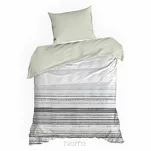 Pościel z mikrowłókna 140x200 VERANO 3 biała grafitowa wzór w pasy  Design 91 - 6