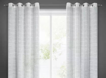 Firana na przelotkach 140x250 ARIA srebrna półprzeźroczysta w stylu eko