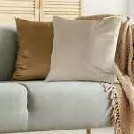 Poszewka welwetowa 45x45 GAJA 1 jednokolorowa ciemny  beż - 2