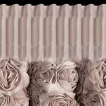 Zasłona na taśmie 140x270 ROSES 13 Eva Minge welwetowa pudrowa aplikacja róż 3D - 2