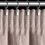 Zasłona na taśmie 140x270 ROSES 13 Eva Minge welwetowa pudrowa aplikacja róż 3D - 7