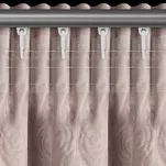 Zasłona na taśmie 140x270 ROSES 13 Eva Minge welwetowa pudrowa aplikacja róż 3D - 6