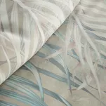 Pościel z satyny 140x200 PREMIUM 23 beżowa z wzorem miętowych liści palm z kolekcji Premium - 3