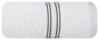 Ręcznik 30x50 FILON biały zdobiony bordiurą w prążki z połyskującą srebrną nicią - 2