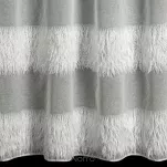 Firana gotowa na przelotkach 140x250 MARGARET 4 kremowa z etaminy z moherową nicią w pasy - 5