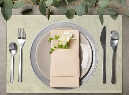 Serwetka 30x40 DAGA kremowa zdobiona złotą nicią 4 szt.