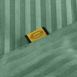 Pościel satynowa 220x200 VERA jednokolorowa gładka miętowa w prążki - 2