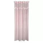 Firana na przelotkach 140x250 MOON 2 różowa z etaminy zdobiona taśmą dekoracyjną w wiszące księżyce - 8