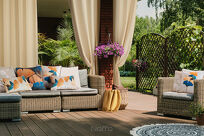 Zasłona na taśmie 140x270 RITA jednokolorowa beżowa z miękkiej tkaniny - 9