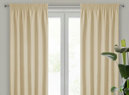Zasłona na taśmie 140x270 RITA jednokolorowa beżowa z miękkiej tkaniny