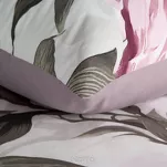 Pościel bawełniana 160x200 PEONY biała wrzosowa z wzorem piwonii z kolekcji Classic - 7