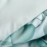 Pościel z mikrowłókna 220x200 VERANO 5 biała miętowa wzór roślinny Design 91 - 3