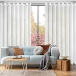 Firana na przelotkach 300x250 TIRSA biała z matowej tkaniny - 8