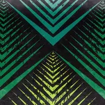 Zasłona na przelotkach 140x250 ANGELINA welwetowa z geometrycznym turkusowym nadrukiem - 2