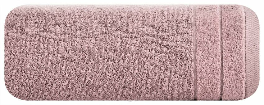 Ręcznik bawełniany 30x50 DAMLA ciemna lila gładki z subtelną bordiurą