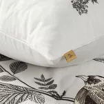 Pościel z makosatyny 160x200 DORIS Eva Minge biała brązowa wzór roślinny Premium - 4