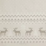 Pościel świąteczna 160x200 LUKE beżowo biała wzór skandynawski z bawełny renforce - 2