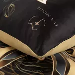 Pościel z makosatyny 160x200 MINGE 7 Eva Minge czarna z nadrukiem motyla Premium - 3