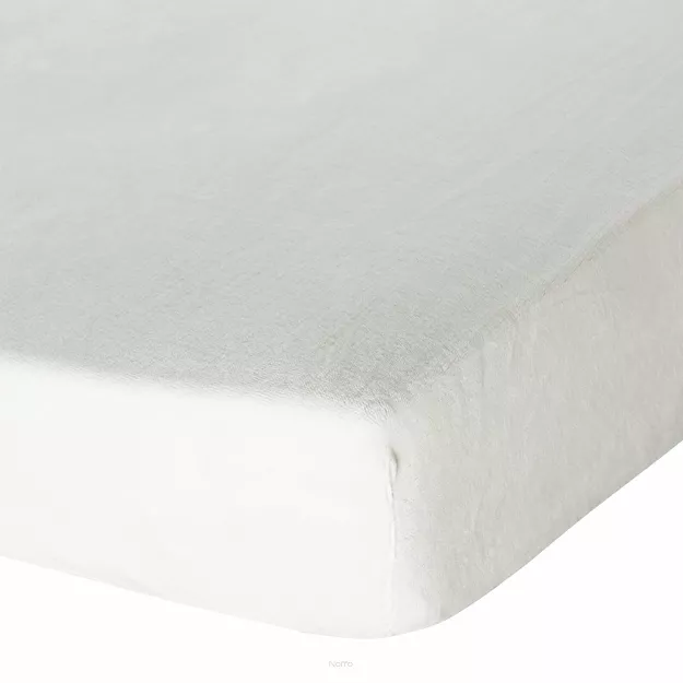 Prześcieradło z polaru FLANO z gumką kremowe 140x200 puszyste