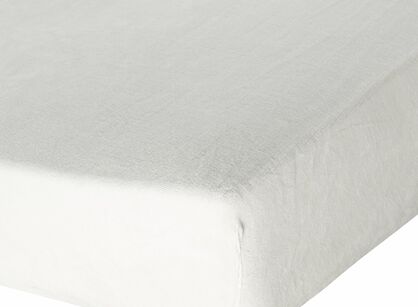 Prześcieradło z polaru FLANO z gumką kremowe 140x200 puszyste