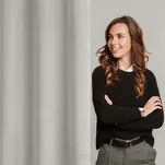 Zasłona na przelotkach 140x250 NITA welwetowa zaciemniająca cappuccino jednokolorowa - 8